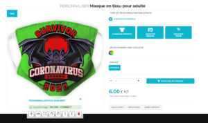 editeur en ligne masque tissu