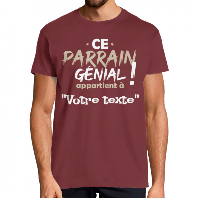 T-shirt ce parrain génial appartient à (personnaliser)