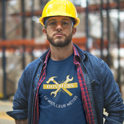T-SHIRT OUVRIERS LE MEILLEUR MÉTIER POUR HOMME