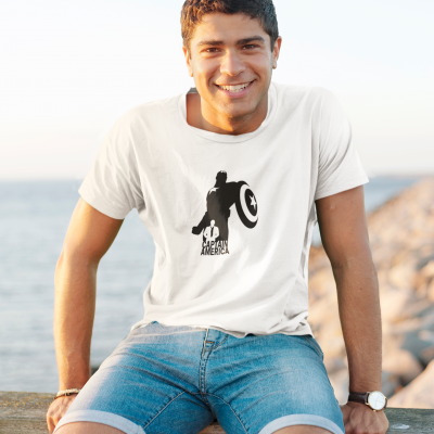 T-SHIRT LA PUISSANCE DE CAPTAIN AMERICA HOMME