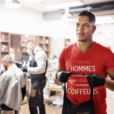 T-SHIRT MÉTIER LES MEILLEURS DEVIENNENT COIFFEURS