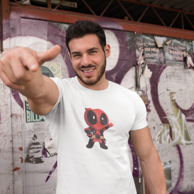T-SHIRT LIL DEADPOOL HOMME