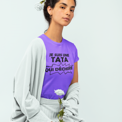 T-shirt personnalisé Tata extraordinaire - Le Monde de Bibou