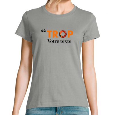 T-SHIRT GRIS CHINE A COMPLETER