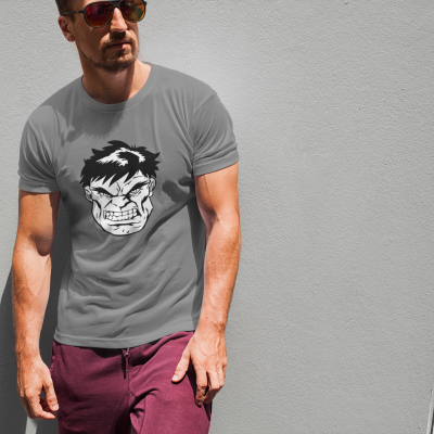 T-SHIRT VISAGE DE HULK HOMME