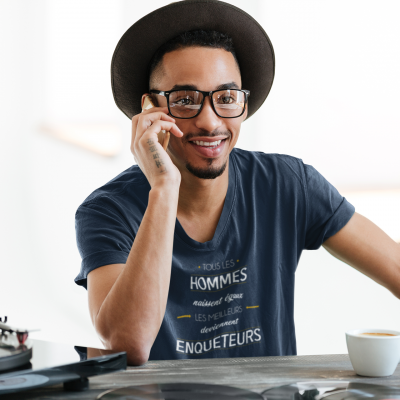 T-SHIRT MÉTIER LES MEILLEURS DEVIENNENT ENQUÊTEURS