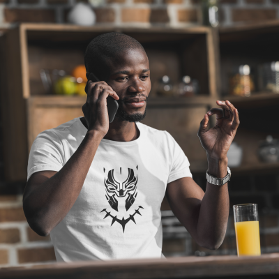 T-SHIRT BLACK PANTHER HOMME