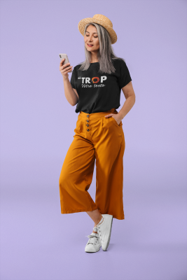 T-SHIRT FEMME NOIR - A COMPLETER