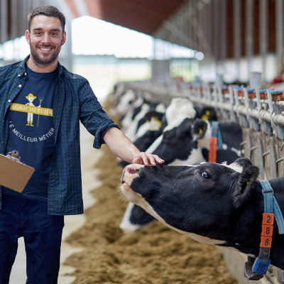 T-SHIRT AGRICULTEURS LE MEILLEUR MÉTIER POUR HOMME