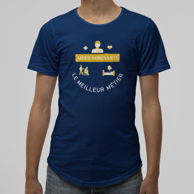 T-SHIRT AIDE SOIGNANTS LE MEILLEUR MÉTIER POUR HOMME