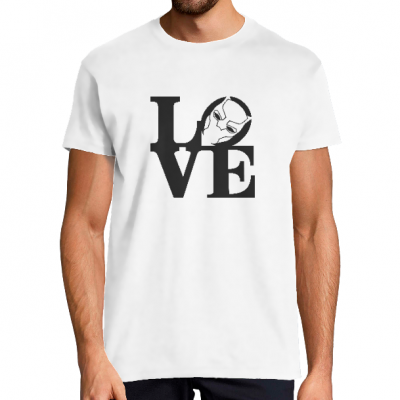 T-SHIRT BLACK PANTHER LOVE HOMME