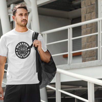 T-SHIRT WAKANDA BLACK COFFEE HOMME