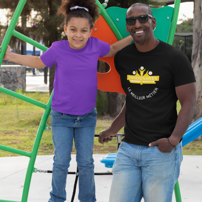 T-SHIRT ENSEIGNANTS LE MEILLEUR MÉTIER POUR HOMME