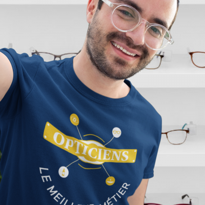 T-SHIRT OPTICIENS LE MEILLEUR MÉTIER POUR HOMME