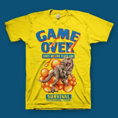 T-Shirt Dinosaure Game Over
