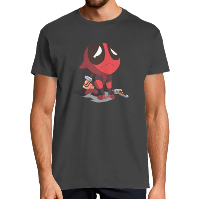 T-SHIRT SAD DEADPOOL HOMME