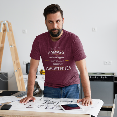 T-SHIRT MÉTIER LES MEILLEURS DEVIENNENT ARCHITECTES