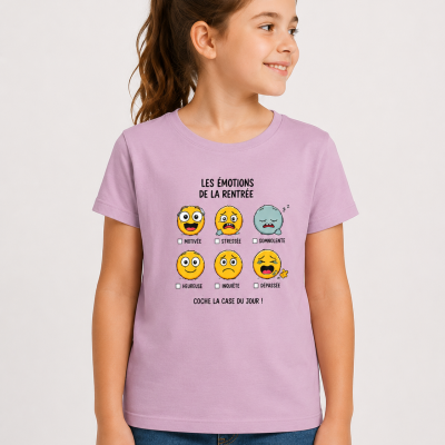 T-shirt fille rentrée scolaire – Les émotions de la rentrée