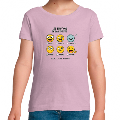 T-shirt fille rentrée scolaire – Les émotions de la rentrée