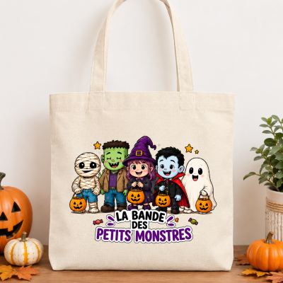 Tote Bag Halloween « La Bande des Petits Monstres »