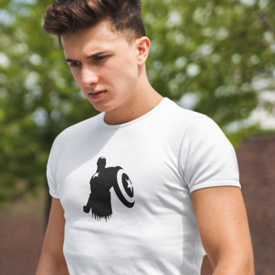 T-SHIRT CAPTAIN AMERICA PREND LA POSE HOMME