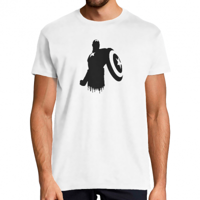 T-SHIRT CAPTAIN AMERICA PREND LA POSE HOMME