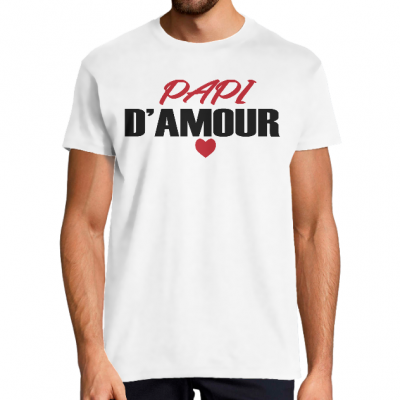 T-shirt Papi d'amour – Cadeau tendre et original pour grand-père