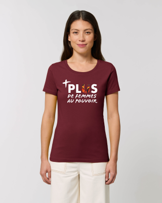 T-SHIRT FEMME - PLUS DE FEMMES AU POUVOIR