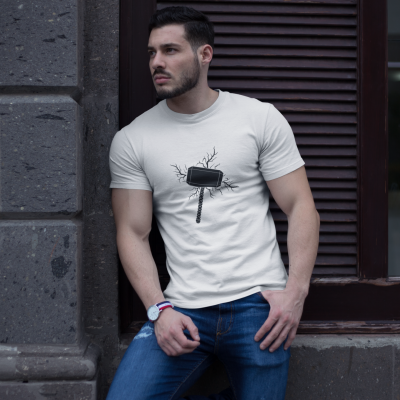 T-SHIRT LE MARTEAU DE THOR ET SES ÉCLAIRS HOMME