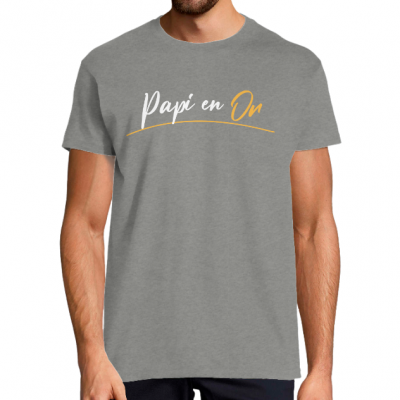  T-shirt “Papi en Or” – Cadeau original pour grand-père