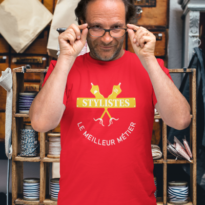 T-SHIRT STYLISTES LE MEILLEUR MÉTIER POUR HOMME