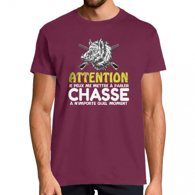 Tshirt humour Parler Chasse Sanglier