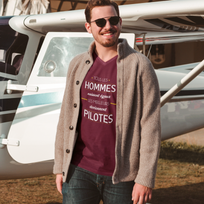 T-SHIRT MÉTIER LES MEILLEURS DEVIENNENT PILOTES
