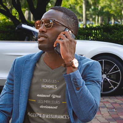 T-SHIRT MÉTIER LES MEILLEURS DEVIENNENT AGENTS D’ASSURANCES