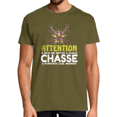 Tshirt humour Parler Chasse et Cerf