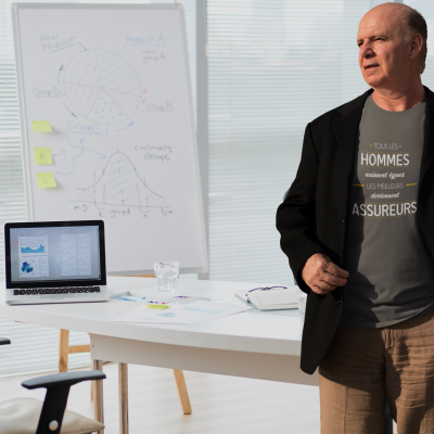 T-SHIRT MÉTIER LES MEILLEURS DEVIENNENT ASSUREURS