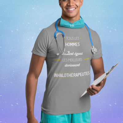 T-SHIRT MÉTIER LES MEILLEURS DEVIENNENT INHALOTHÉRAPEUTES