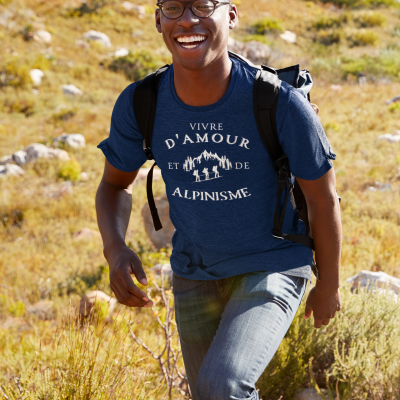 T-SHIRT VIVRE D'AMOUR ET D'ALPINISME POUR HOMME