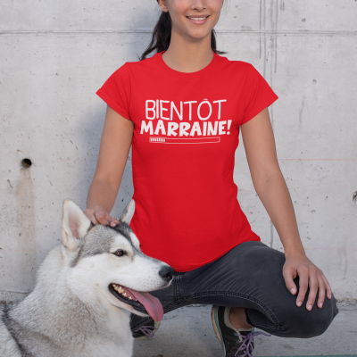 T-SHIRT BIENTÔT MARRAINE POUR FEMME