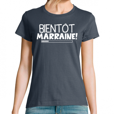 T-SHIRT BIENTÔT MARRAINE POUR FEMME