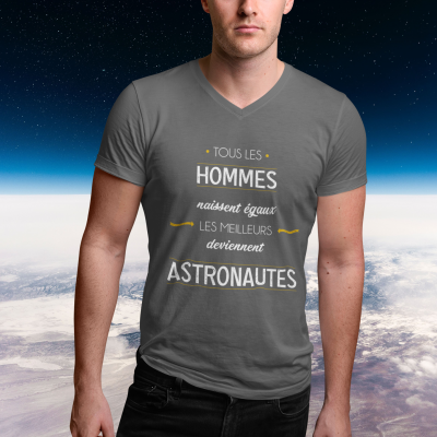 T-SHIRT MÉTIER LES MEILLEURS DEVIENNENT ASTRONAUTES