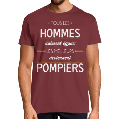 T-SHIRT MÉTIER LES MEILLEURS DEVIENNENT POMPIERS