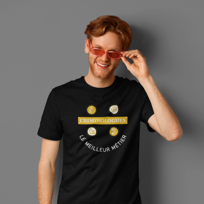 T-SHIRT CRIMINOLOGUES LE MEILLEUR MÉTIER POUR HOMME