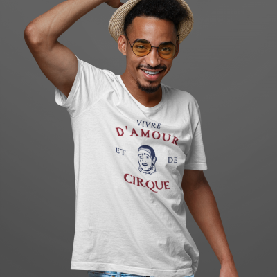 T-SHIRT VIVRE D'AMOUR ET DE CIRQUE POUR HOMME