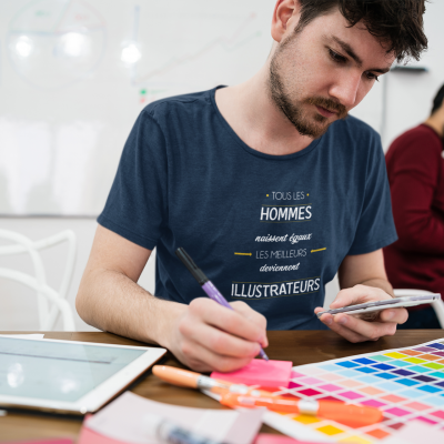 T-SHIRT MÉTIER LES MEILLEURS DEVIENNENT ILLUSTRATEURS