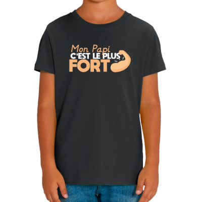T-shirt Papi le plus fort – Cadeau original et valorisant pour grand-père