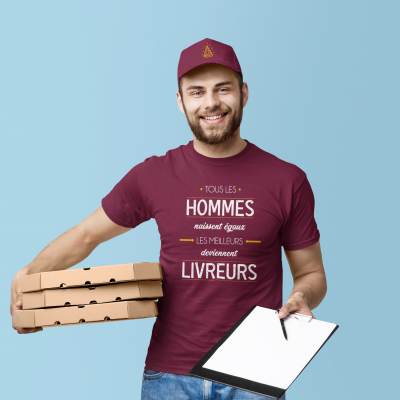 T-SHIRT MÉTIER LES MEILLEURS DEVIENNENT LIVREURS