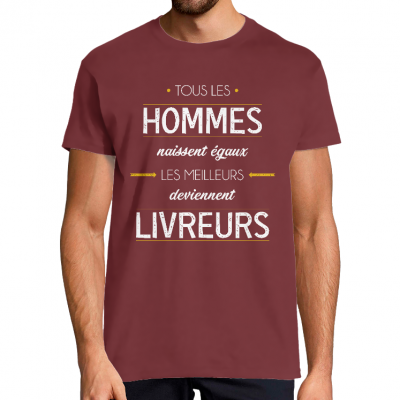 T-SHIRT MÉTIER LES MEILLEURS DEVIENNENT LIVREURS