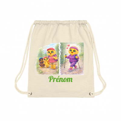 Sac à Dos Cordon "Super Mamie Sportive" avec prénom – Complice de Toutes les Aventures
