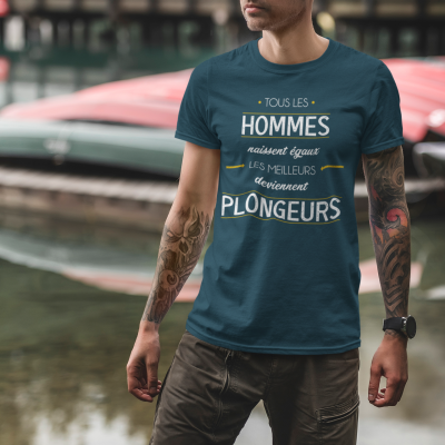 T-SHIRT MÉTIER LES MEILLEURS DEVIENNENT PLONGEURS